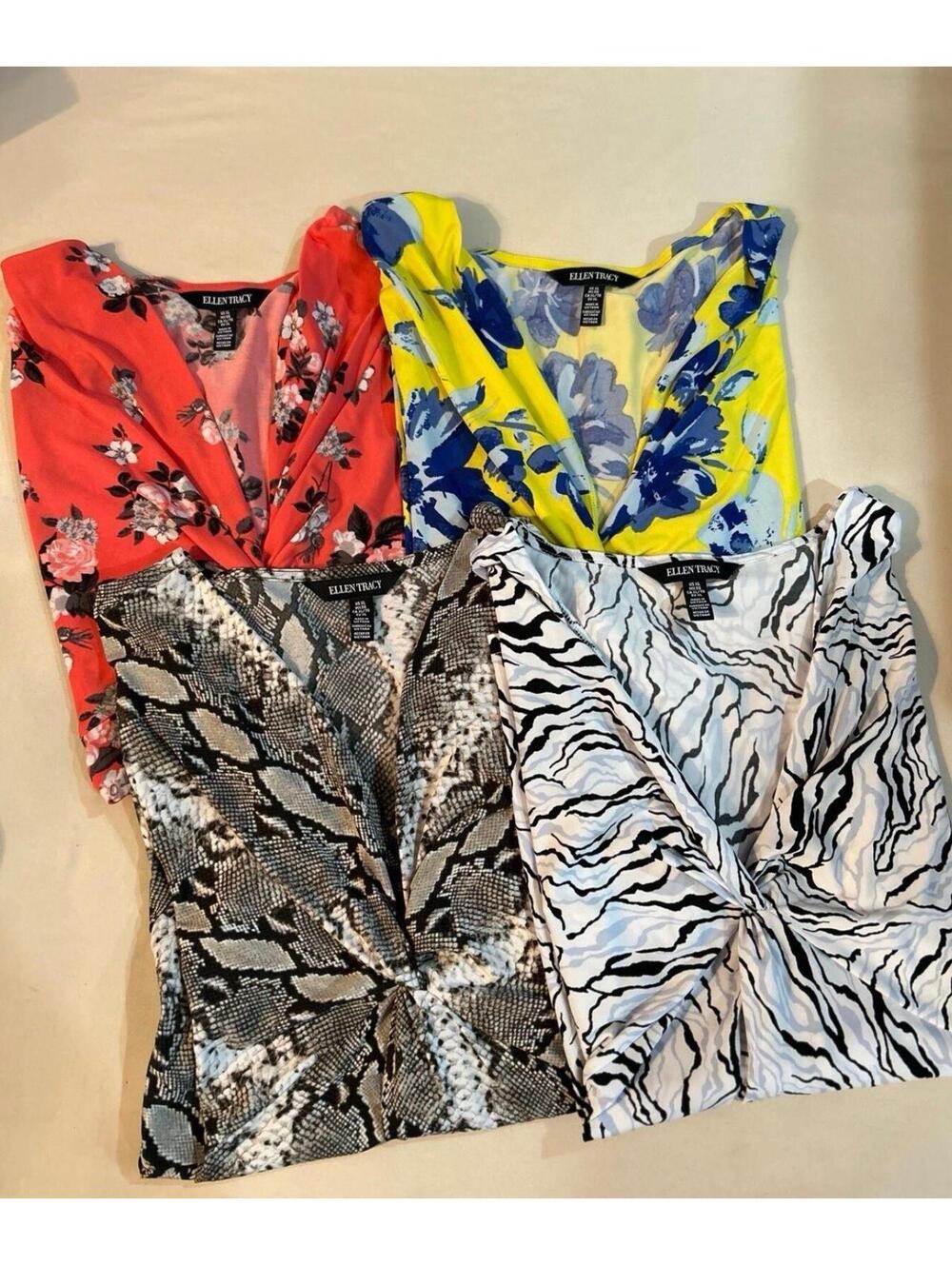 Ellen Tracy Lot Of 4 Shirts Size XL